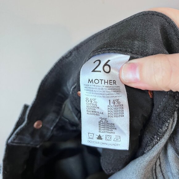 Mother The Dropout Jeans Womens 26 Mid Rise Cotton/Polyester/Elastan - Picture 4 of 6